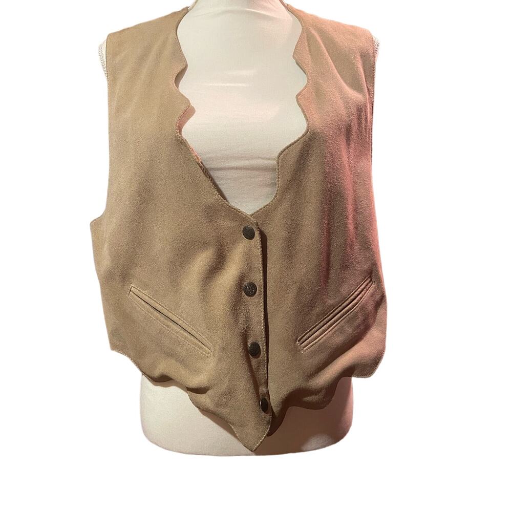Vintage BOOT COUNTRY brown and satin reversible waist vest